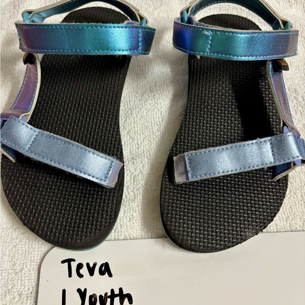 Teva Youth Blue Iridescent Sandals